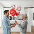 dekoracja na dzien matki 26 maja balony lateksowe kocham cie mamo bialo czerwone 12 5 szt