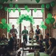 dekoracja na dzien swietego patryka balony zielone lateksowe pastel 10 zestaw 80 szt