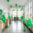 dekoracja na dzien swietego patryka balony zielone lateksowe pastel 10 zestaw 80 szt