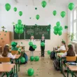 dekoracja na dzien swietego patryka balony zielone lateksowe pastel 10 zestaw 80 szt