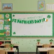 dekoracja na dzien swietego patryka baner girlanda papierowa st patricks day flaga irlandii