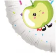 dekoracja na dzien wiosny do przedszkola balon foliowy owoce bialy do girland 18 rnd