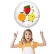 dekoracja na dzien wiosny do przedszkola balon foliowy owoce bialy do girland 18 rnd