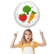 dekoracja na dzien wiosny do przedszkola balon foliowy warzywa bialy do girland 18 rnd