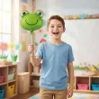 dekoracja na dzien wiosny mini balon foliowy wesola zaba do przedszkola szkoly 10 shp