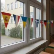 dekoracja na europejski dzien jezykow baner flagi girlanda papierowa do szkoly 3 6 m