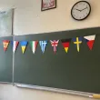 dekoracja na europejski dzien jezykow baner flagi girlanda papierowa do szkoly 3 6 m