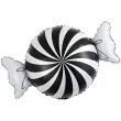 dekoracja na halloweeen balon foliowy cukierek albo psikus do girland czarno bialy 20 shp