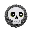 dekoracja na halloweeen balon foliowy czaszka i straszna dynia pajeczyny czarny 18 rnd