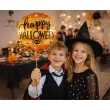 dekoracja na halloweeen balon foliowy happy halloween pomaranczowy do girlandy 18 shp