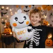 dekoracja na halloweeen balon foliowy straszna dynia pomaranczowy do girlandy 18 shp