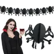 dekoracja na halloween andrzejki girlanda pajaki czarne baner papierowy ozdoba do powieszenia