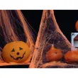 dekoracja na halloween andrzejki pajeczyna nylonowa do zdjec z pajakami pomaranczowa 20g