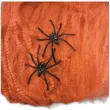 dekoracja na halloween andrzejki pajeczyna nylonowa do zdjec z pajakami pomaranczowa 20g