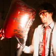 dekoracja na halloween balon foliowy tasak z krwia krwawe narzedzia 39 2 shp