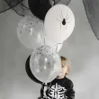 dekoracja na halloween balony pajaki czarne biale transparentne do girlandy 12 6 szt