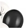 dekoracja na halloween balony pajaki czarne biale transparentne do girlandy 12 6 szt