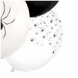 dekoracja na halloween balony pajaki czarne biale transparentne do girlandy 12 6 szt