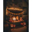 dekoracja na halloween baner girlanda papierowa dynie do powieszenia 3 6 m