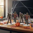 dekoracja na halloween drewniana figurka zombie do postawienia 15 cm