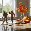 dekoracja na halloween drewniana figurka zombie do postawienia 15 cm