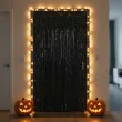 dekoracja na halloween kurtyna na drzwi classic czarna 250x90 cm