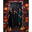 dekoracja na halloween kurtyna na drzwi classic czarna 250x90 cm