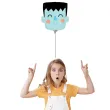 dekoracja na halloween mini balon foliowy potwor frankenstein na patyczek 14 shp