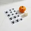 dekoracja na halloween naklejki foliowe pajaki czarne ozdoba 14 szt