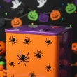 dekoracja na halloween naklejki foliowe pajaki czarne ozdoba 14 szt