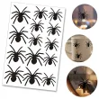 dekoracja na halloween naklejki foliowe pajaki czarne ozdoba 14 szt