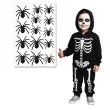 dekoracja na halloween naklejki foliowe pajaki czarne ozdoba 14 szt