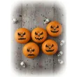 dekoracja na halloween naklejki foliowe straszne dynie czarne ozdoba 6 kpl