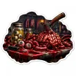 dekoracja na halloween plakat na okno drzwi straszna dynia ozdoba halloweenowa do powieszenia
