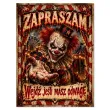 dekoracja na halloween powitalny plakat na drzwi cukierek albo psikus strefa zombie zaproszenie