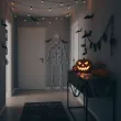 dekoracja na halloween ruchomy szkielet kostek xxl do powieszenia szary 160 cm