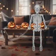 dekoracja na halloween ruchomy szkielet kostek xxl do powieszenia szary 160 cm