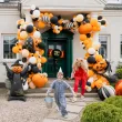 dekoracja na halloween stojacy balon foliowy xl strach na wroble duzy do ogrodu 75 awk