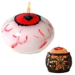 dekoracja na halloween swieczka krwawe oko plywajace partydeco 40 mm