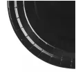 dekoracja na halloween zastawa stolowa talerzyki papierowe monokolor czarne 18 cm 6 szt
