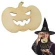 dekoracja na halloween zawieszka drewniana zla dynia ozdoba do powieszenia 82 x 62 mm