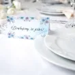 dekoracja na komunie chrzest wizytowki na stol winietki chlopiec dziekujemy 10 szt