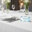 dekoracja na komunie chrzest wizytowki na stol winietki chlopiec w albie personalizacja x5