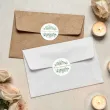 dekoracja na komunie naklejki foliowe eukaliptus beauty na koperte zaproszenie 17x12 cm x6