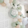 dekoracja na komunie personalizowany balon foliowy eukaliptus beauty imie bialy 18 rnd