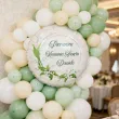 dekoracja na komunie personalizowany balon foliowy konwalie imie bialy 18 rnd
