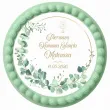 dekoracja na komunie swieta personalizowany oplatek na tort eukaliptus beauty imie 1 8