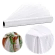 dekoracja na komunie wesele chrzest slub organza gladka biala na stol krzeslo 0 16 x 9 m