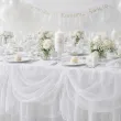 dekoracja na komunie wesele chrzest slub organza gladka biala na stol krzeslo 0 36 x 9 m