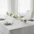 dekoracja na komunie wesele slub chrzest tiul gladki bialy na stol do kwiatow 0 30 x 9 m